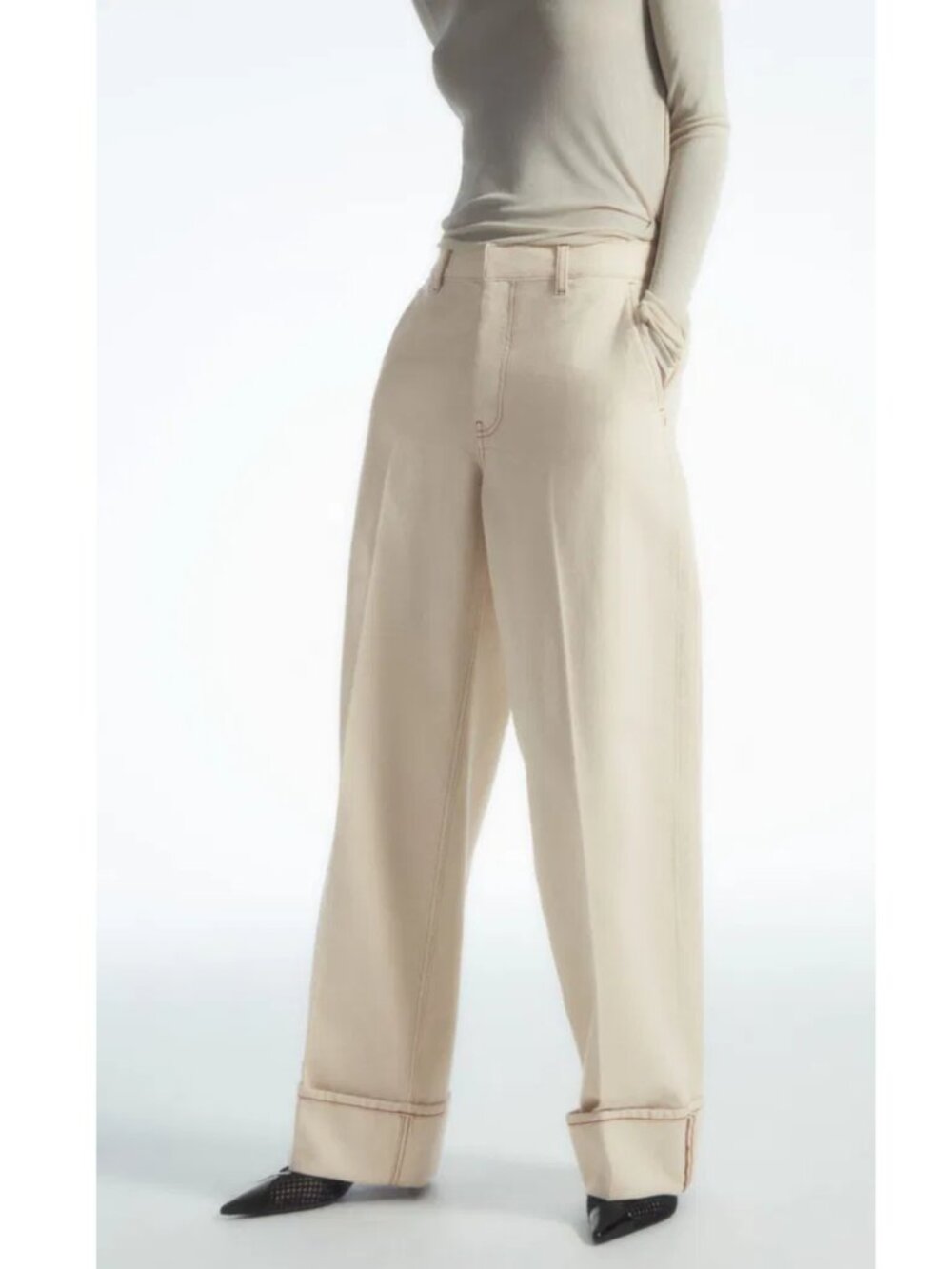 COS Turn-Up Denim Trousers 8 $135